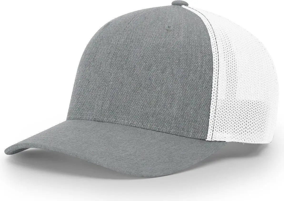 Richardson 110 R-flex Trucker Cap - Heather Gray White - Lg-xl