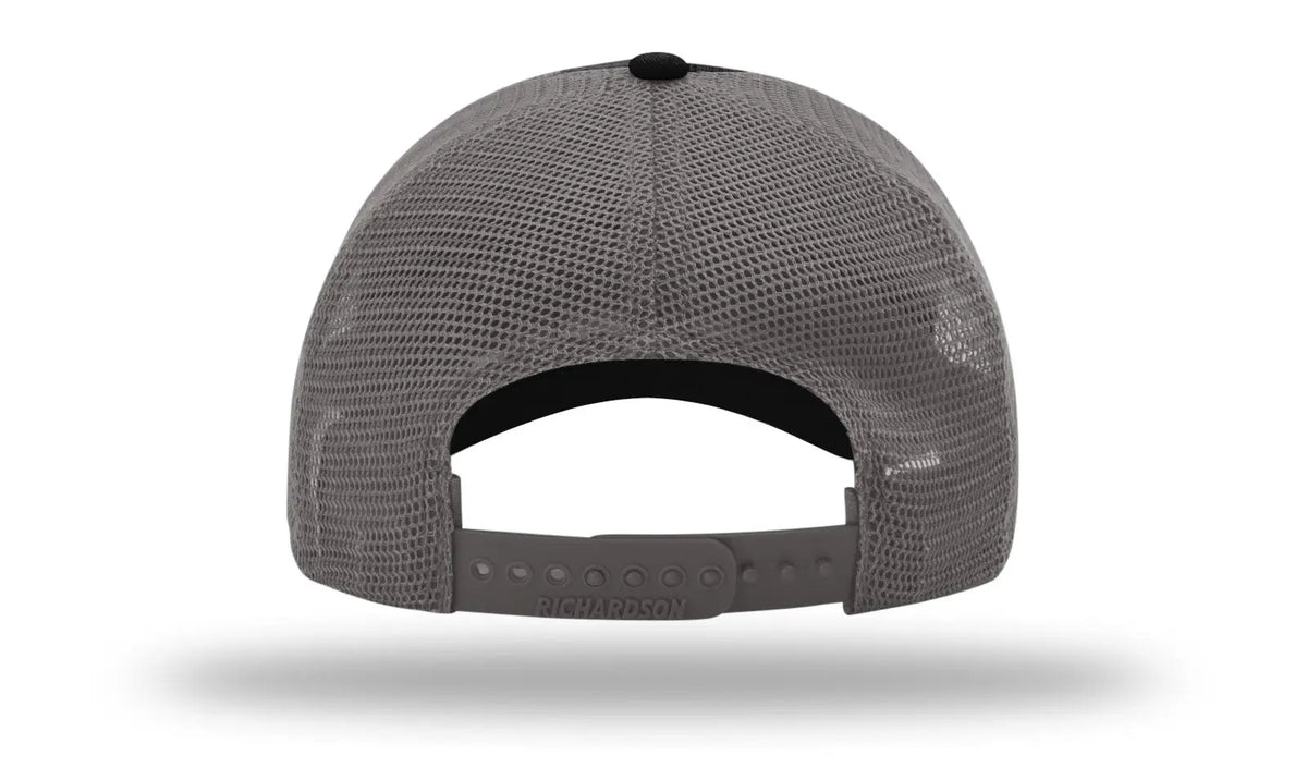 Richardson 111 Garment Washed Trucker Cap - Black Charcoal - Dark Gray / Osfm