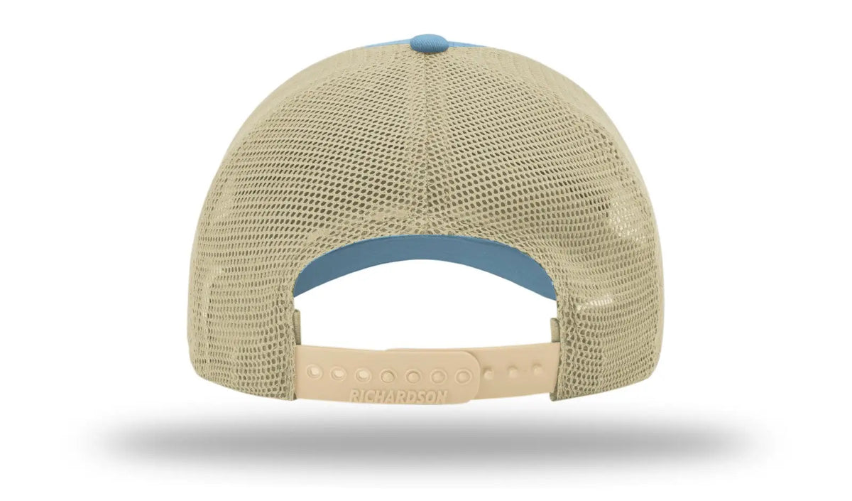 Richardson 111 Garment Washed Trucker Cap - Columbia Blue Khaki - Osfm