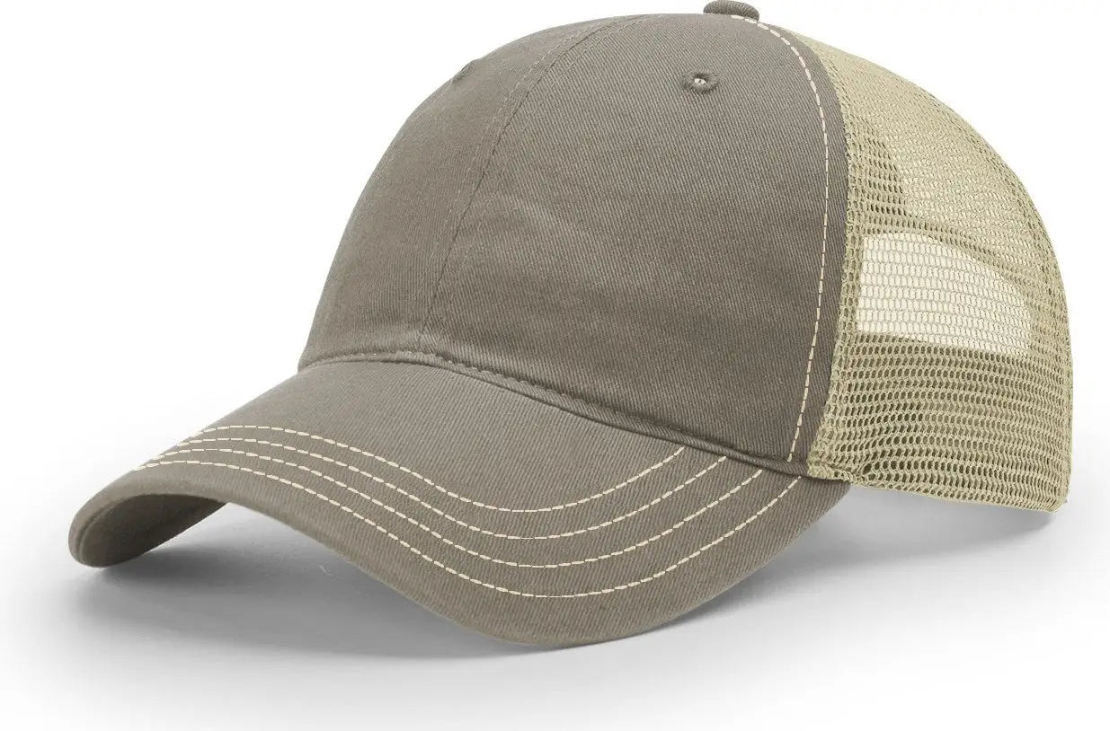 Richardson 111 Garment Washed Trucker Cap - Driftwood Khaki