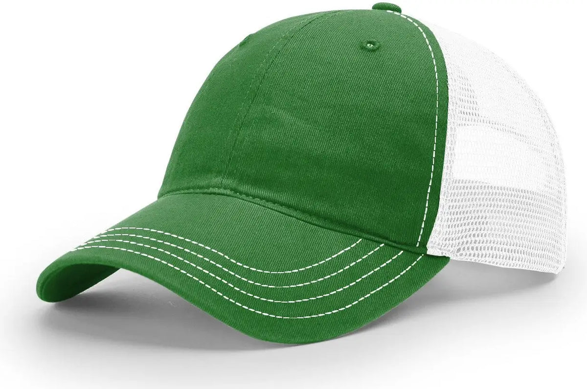 Richardson 111 Garment Washed Trucker Cap - Kelly White - Osfm