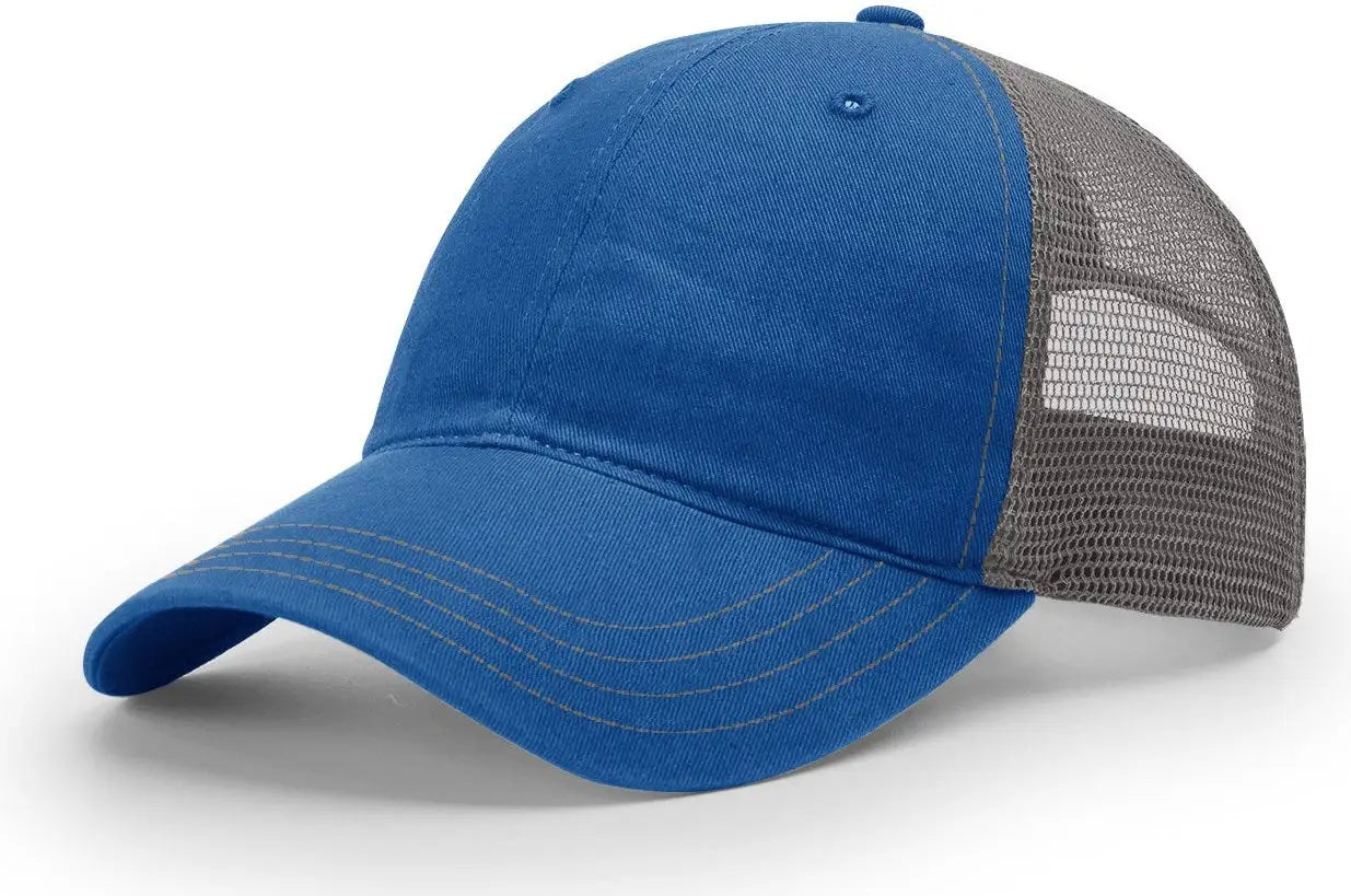 Richardson 111 Garment Washed Trucker Cap - Royal Charcoal