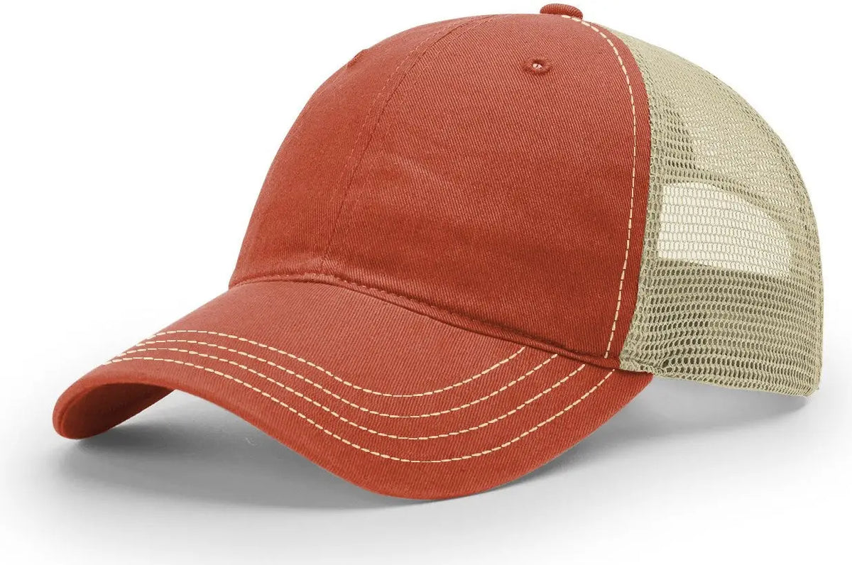 Richardson 111 Garment Washed Trucker Cap - Texas Orange Khaki - Osfm
