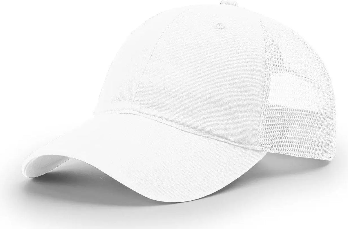 Richardson 111 Garment Washed Trucker Cap - White