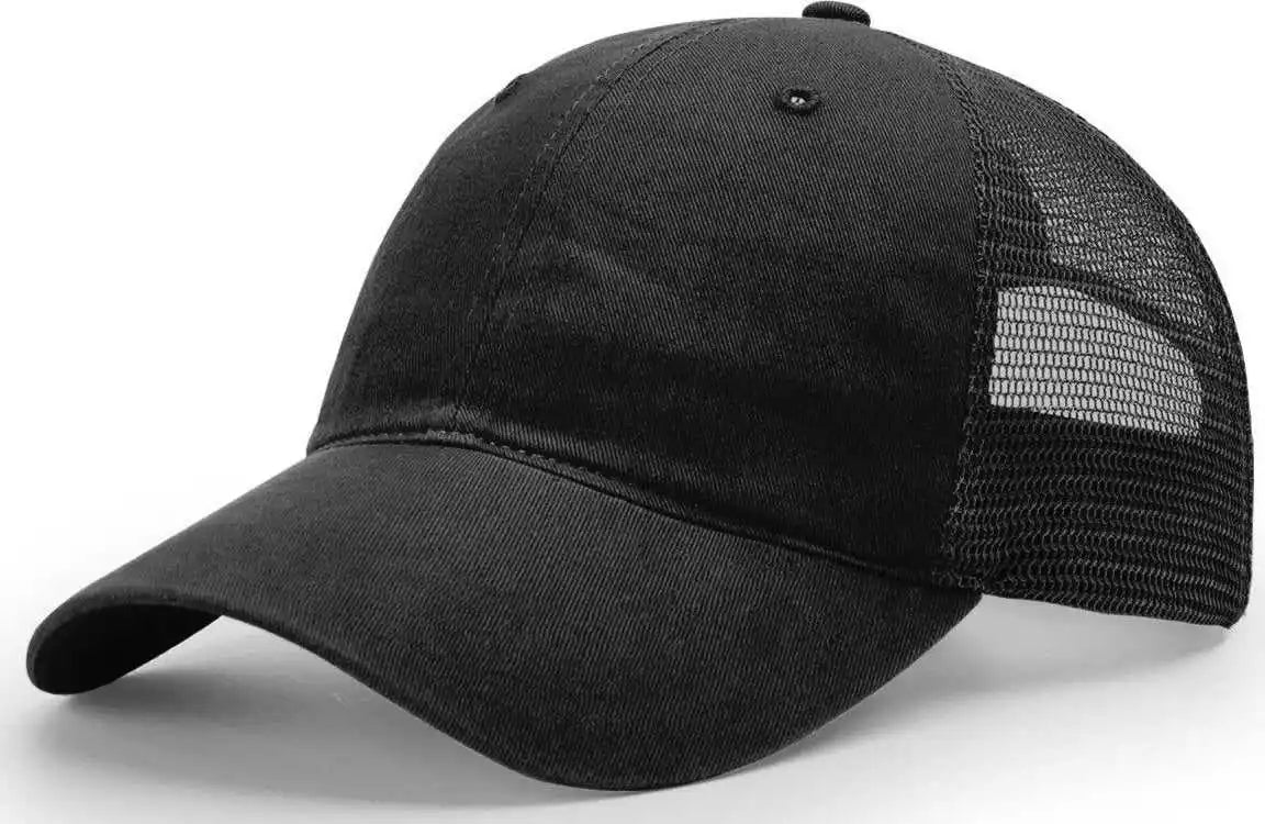 Richardson 111 Garment Washed Trucker Caps Black / Osfm