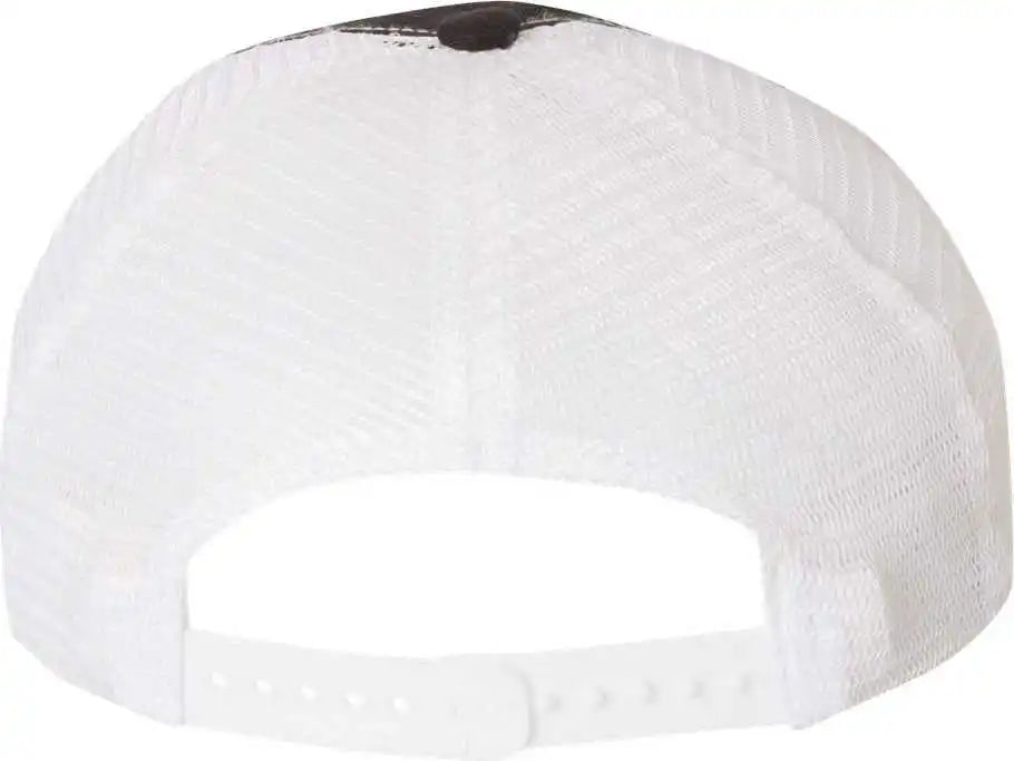 Richardson 111 Garment-washed Trucker Caps - Black White - Osfm