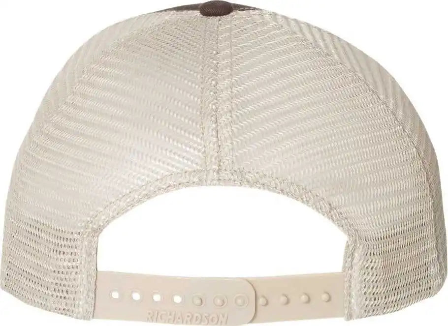 Richardson 111 Garment Washed Trucker Caps Brown Khaki / Osfm