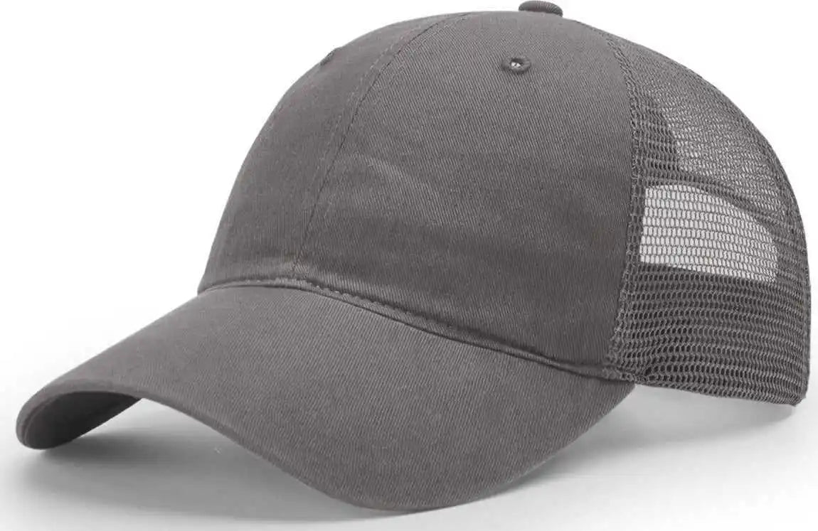 Richardson 111 Garment-washed Trucker Caps - Charcoal - Dark Gray / Osfm