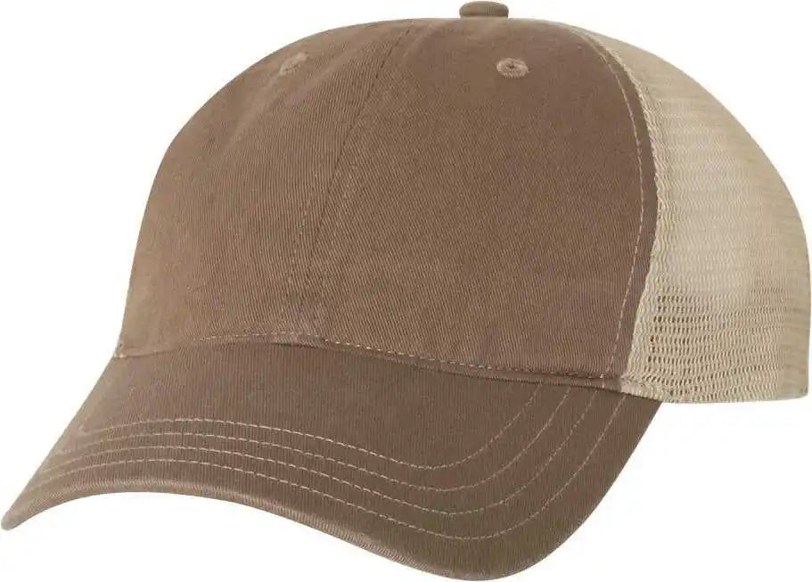 Richardson 111 Garment Washed Trucker Caps Driftwood Khaki Gray / Osfm