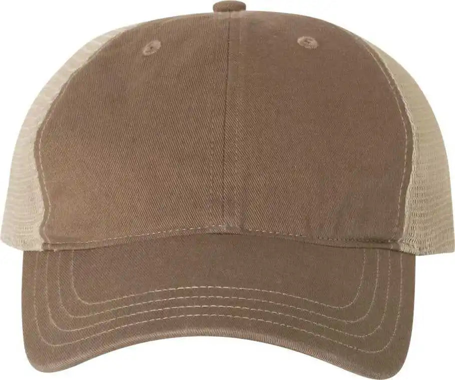 Richardson 111 Garment-washed Trucker Caps - Driftwood Khaki - Gray / Osfm