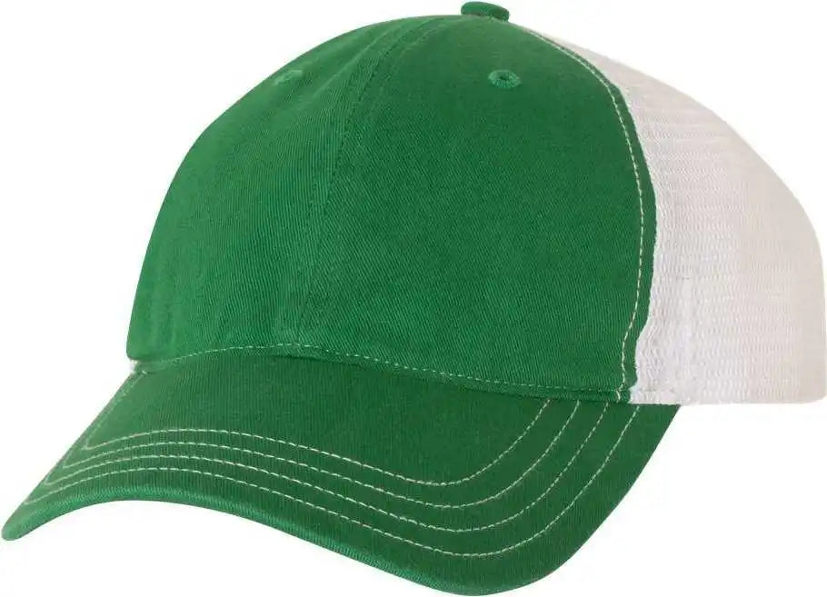 Richardson 111 Garment Washed Trucker Caps Kelly White / Osfm