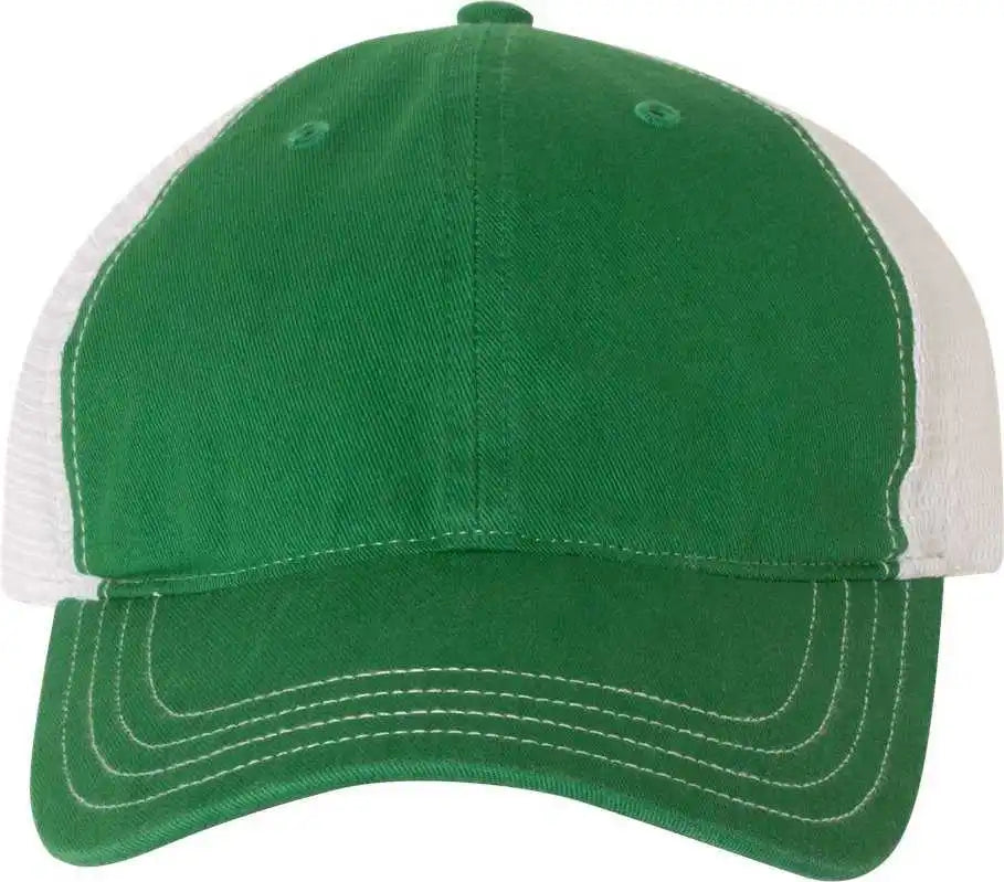 Richardson 111 Garment Washed Trucker Caps Kelly White / Osfm