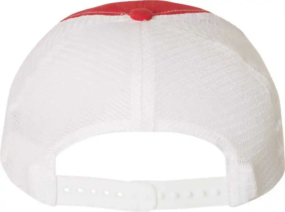 Richardson 111 Garment-washed Trucker Caps - Red White - Osfm