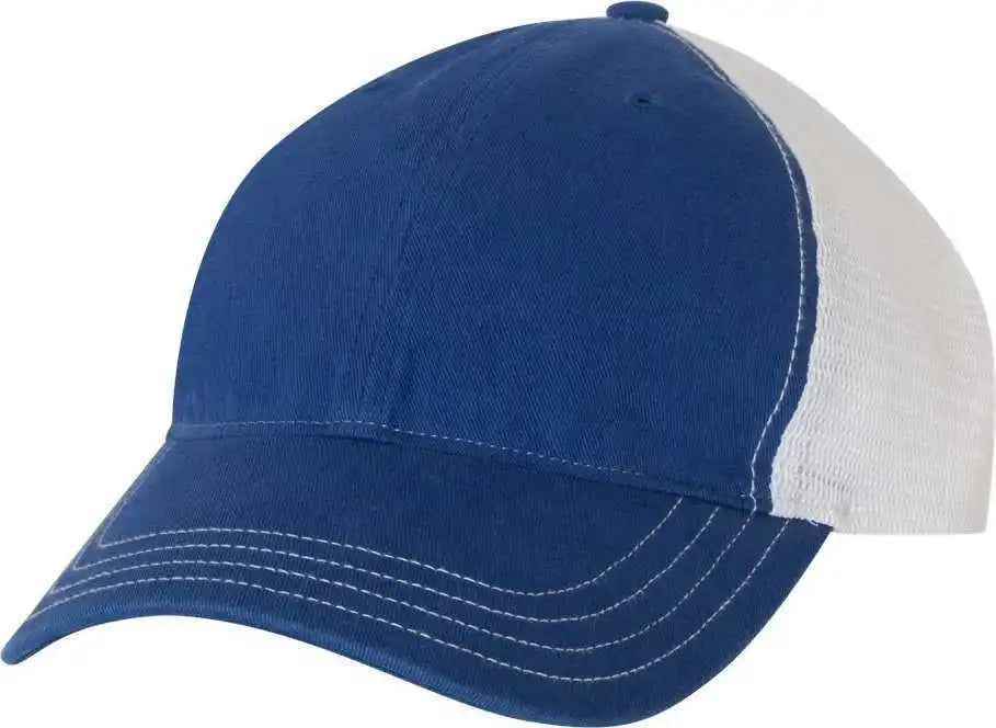 Richardson 111 Garment Washed Trucker Caps Royal White / Osfm
