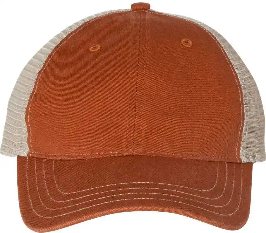 Richardson 111 Garment Washed Trucker Caps Texas Orange Khaki / Osfm