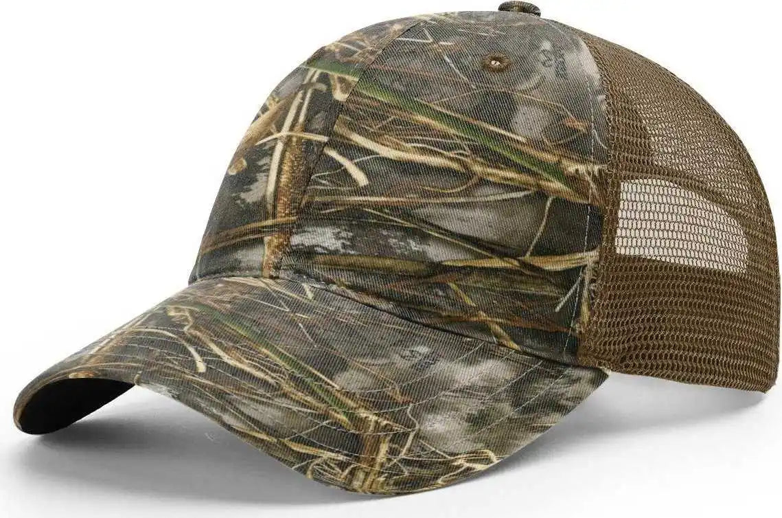 Richardson 111p Washed Printed Trucker Caps - Realtree Max 7 Buck - Osfm