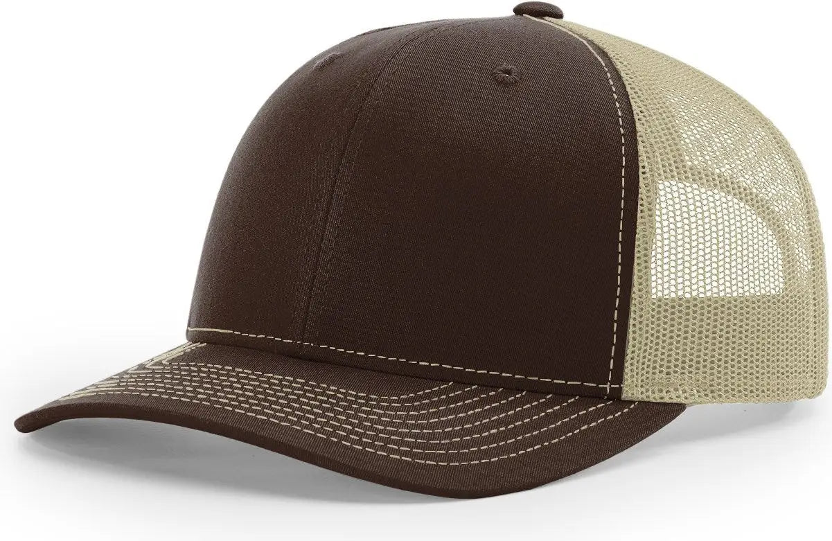 Richardson 112+ R-flex Adjustable Trucker Cap - Brown Khaki - Osfm