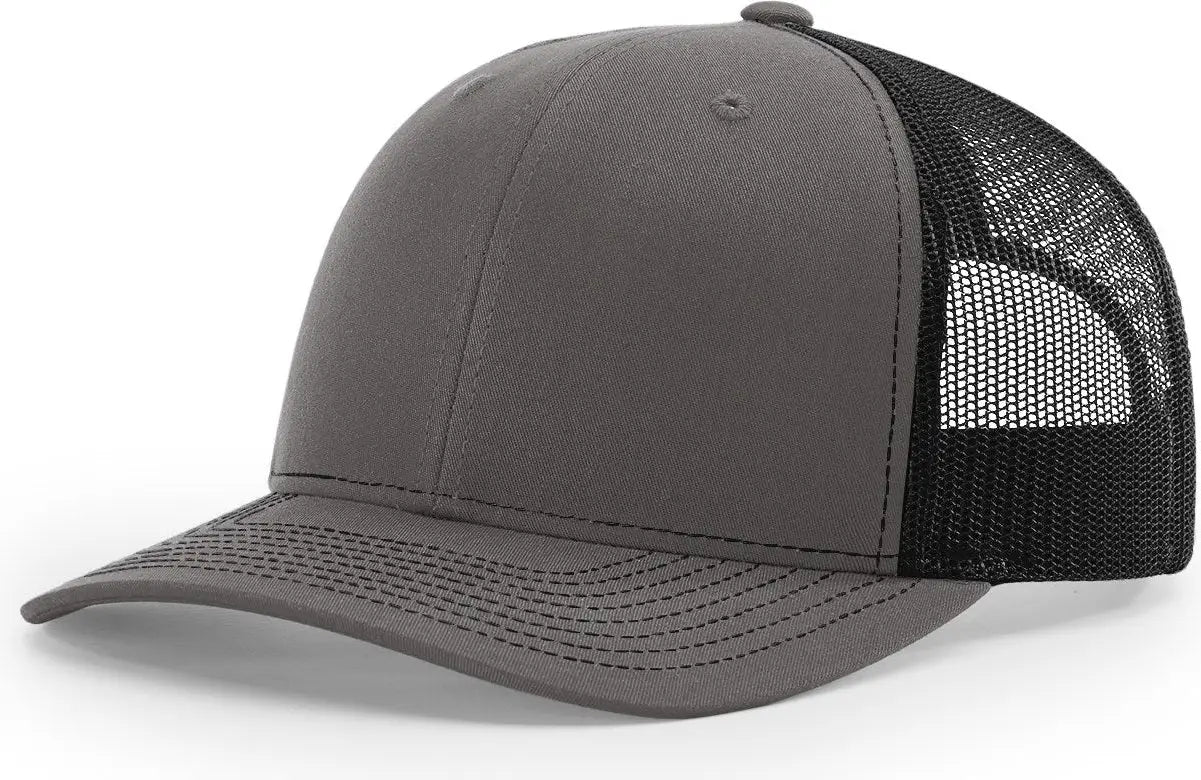 Richardson 112+ R-flex Adjustable Trucker Cap - Charcoal Black - Dark Gray / Osfm