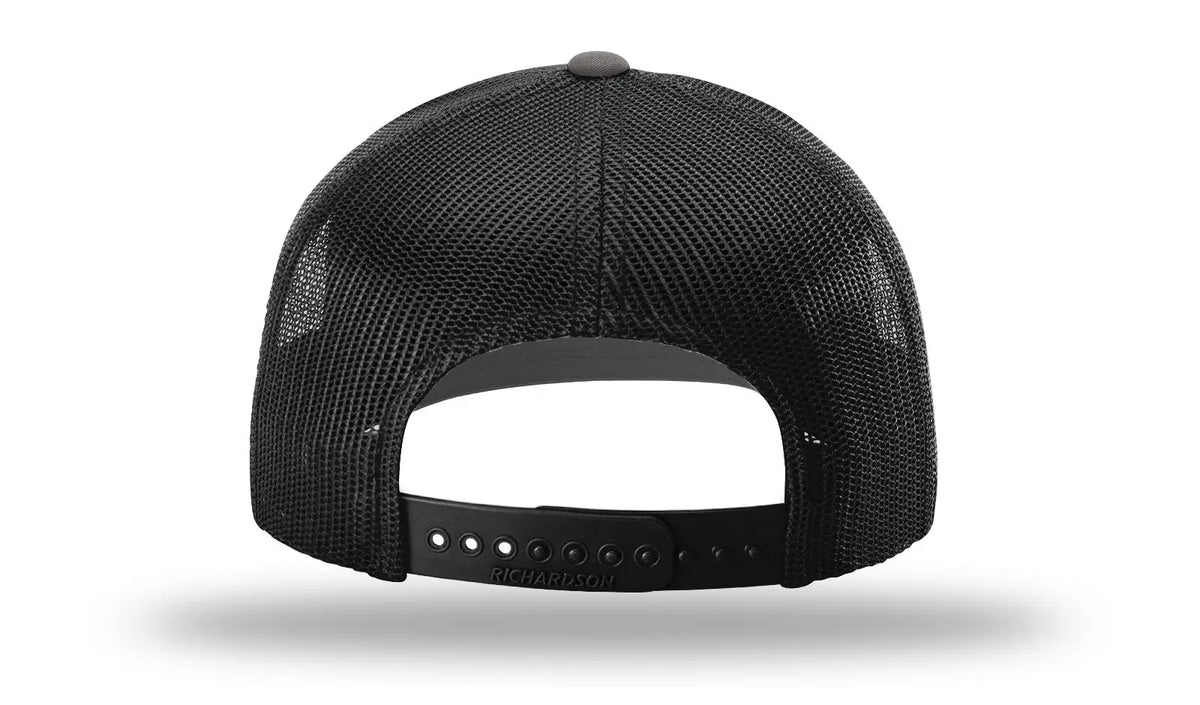 Richardson 112+ R-flex Adjustable Trucker Cap - Charcoal Black - Dark Gray / Osfm