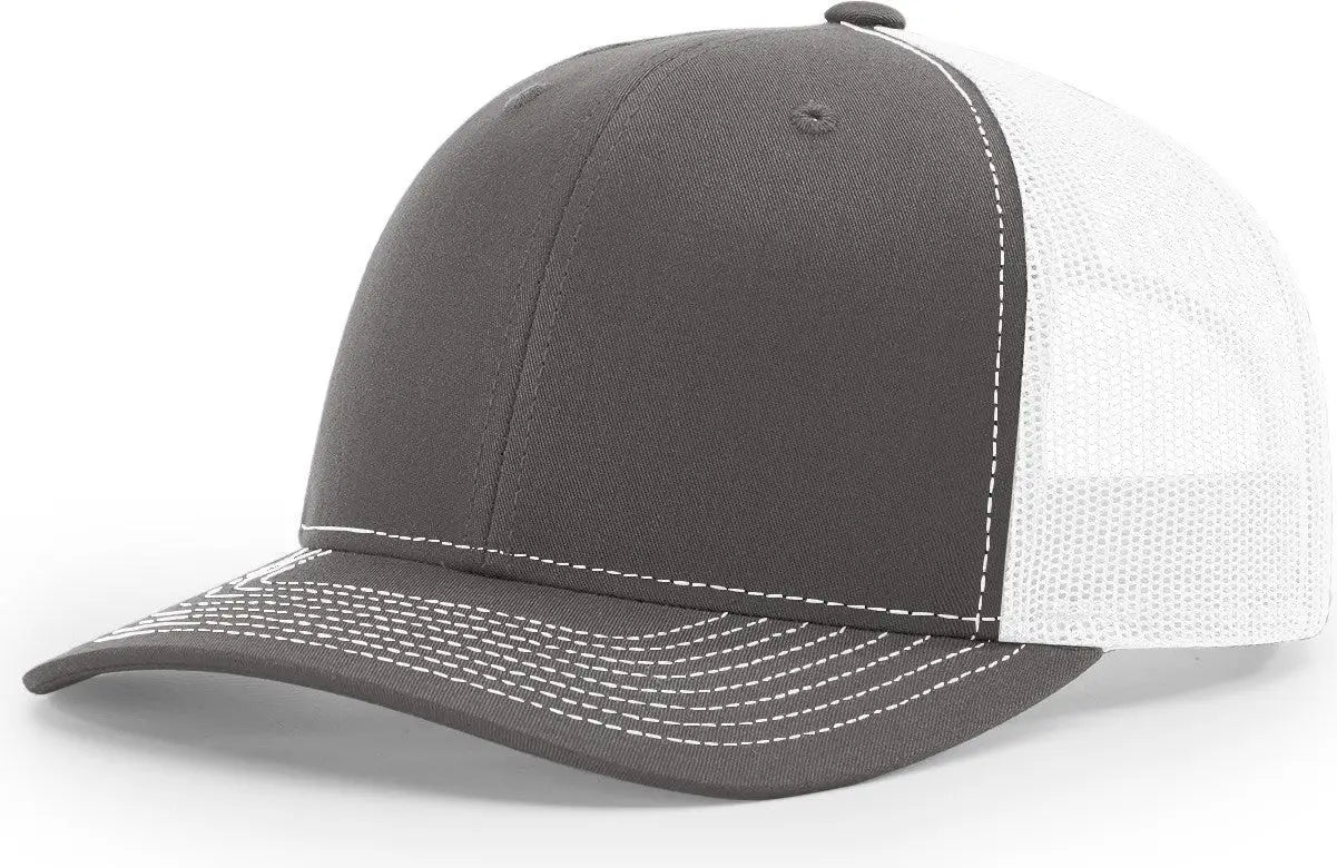 Richardson 112+ R-flex Adjustable Trucker Cap - Charcoal White - Dark Gray / Osfm
