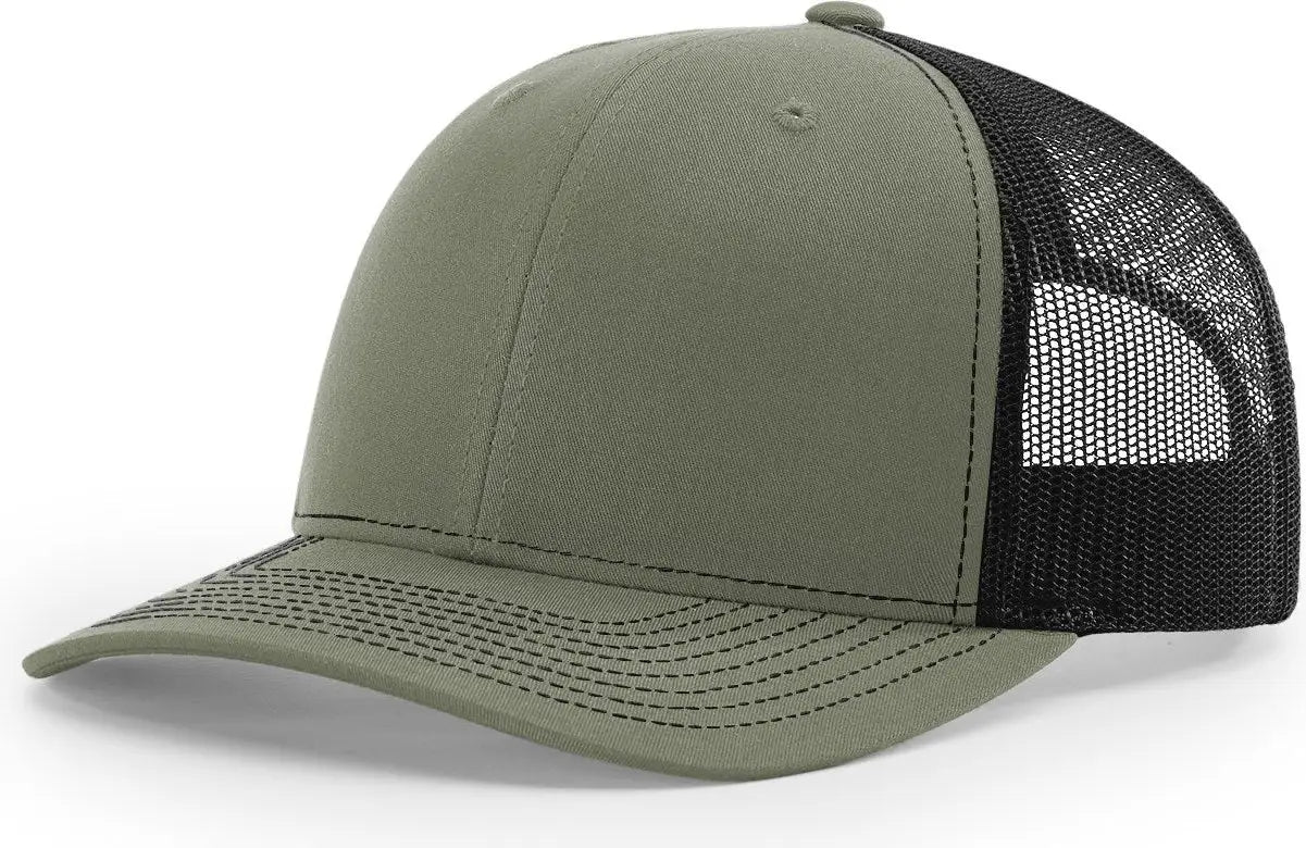 Richardson 112+ R-flex Adjustable Trucker Cap - Loden Black - Osfm