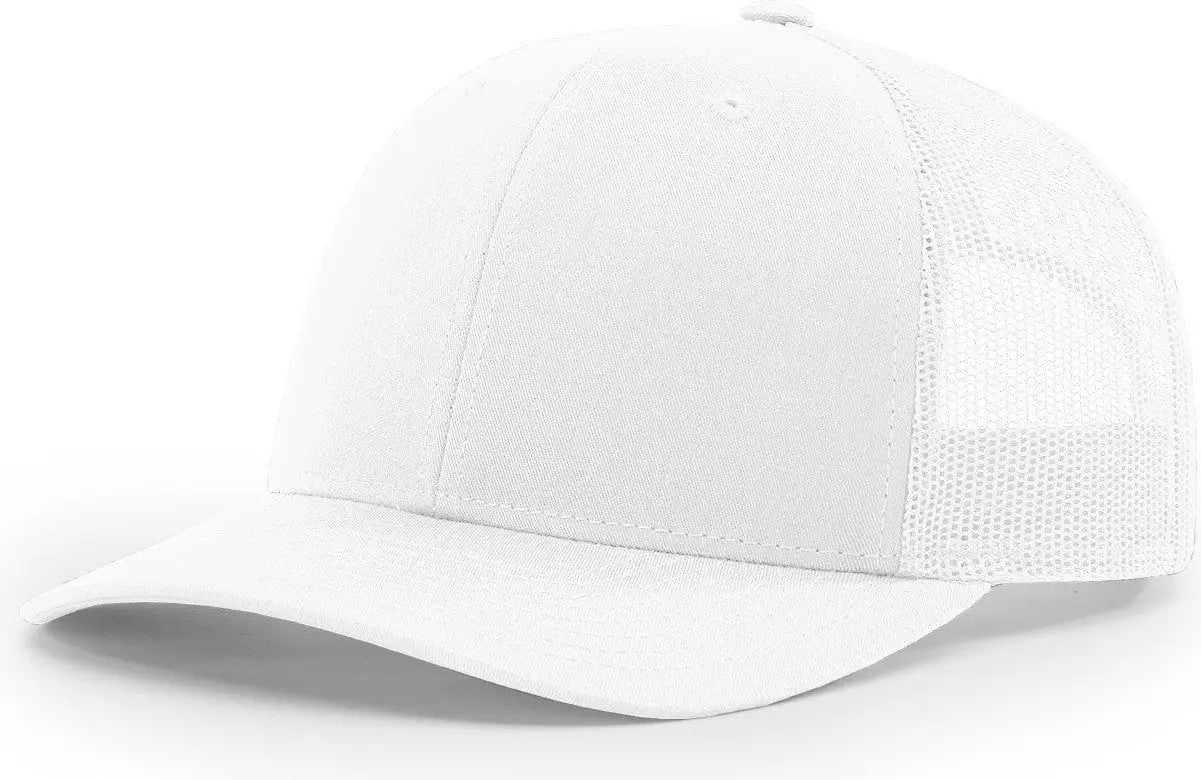 Richardson 112+ R-flex Adjustable Trucker Cap - White - Osfm