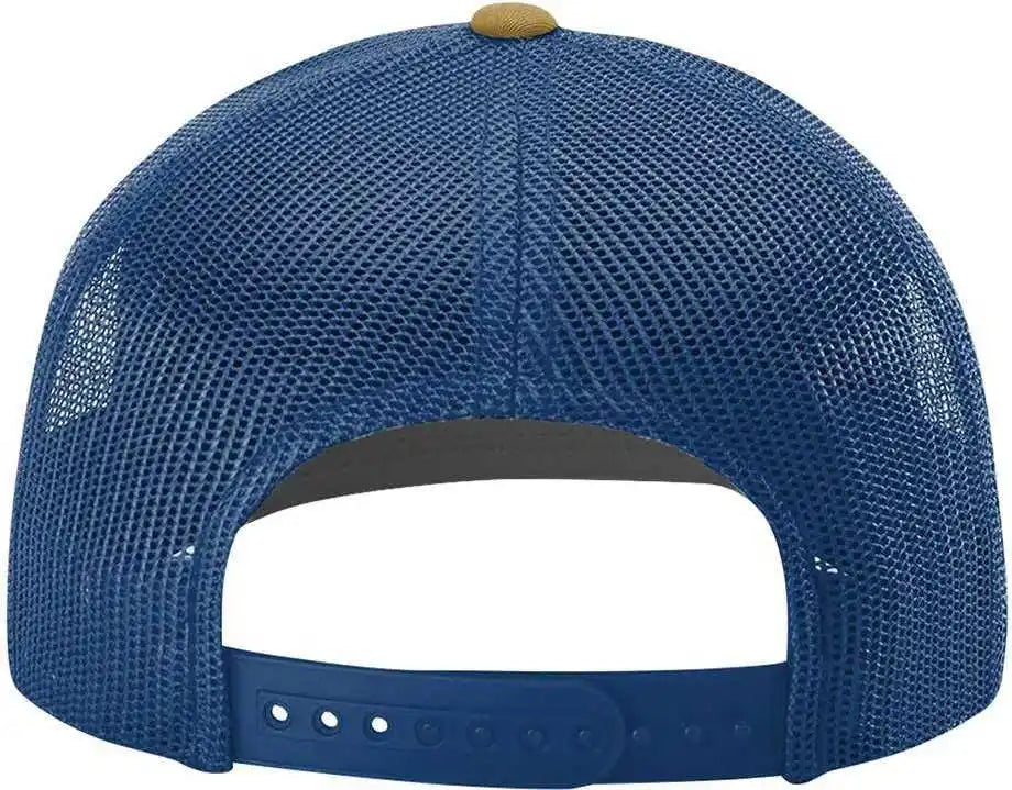 Richardson 112 Snapback Trucker Caps - Biscuit True Blue - Tan / Osfm