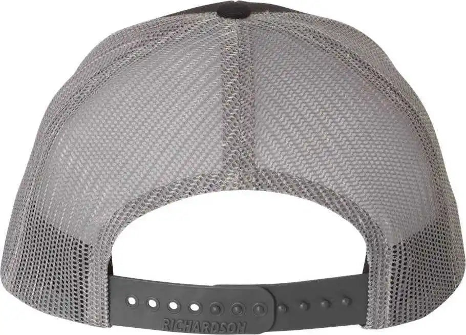 Richardson 112 Snapback Trucker Caps - Black Charcoal