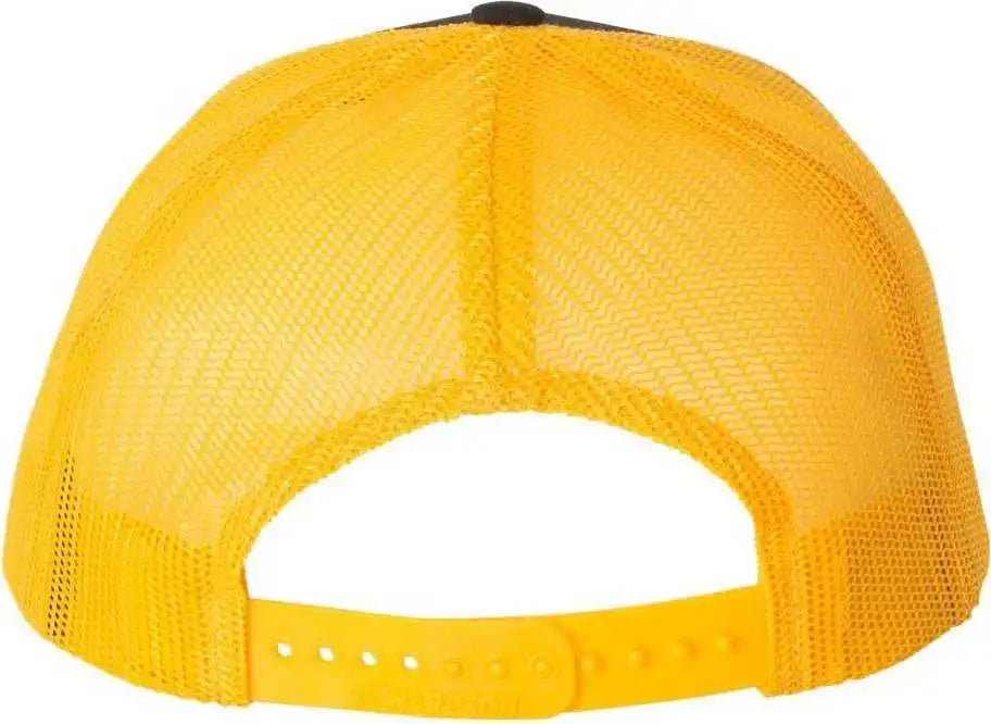 Richardson 112 Snapback Trucker Caps Black Gold / Osfm