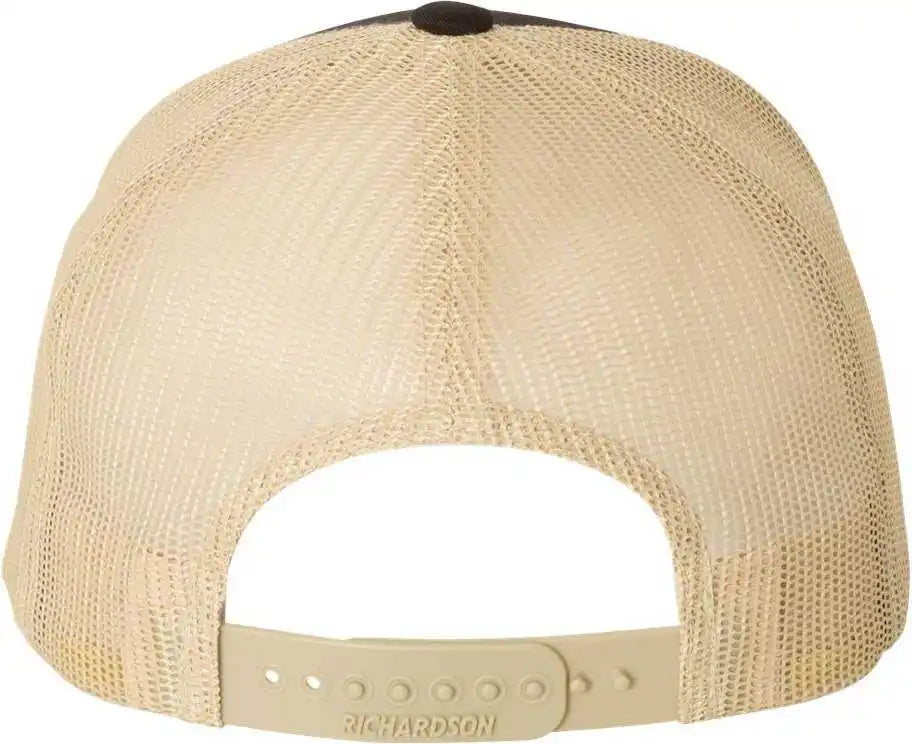 Richardson 112 Snapback Trucker Caps Black Vegas Gold / Osfm