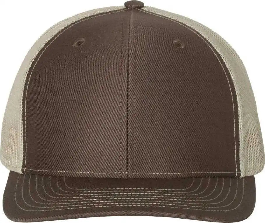Richardson 112 Snapback Trucker Caps - Brown Khaki - Osfm