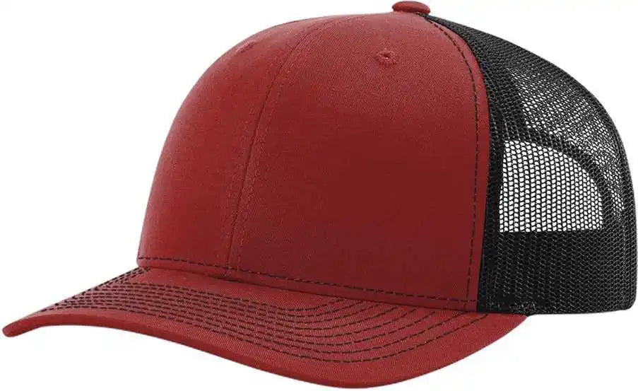 Richardson 112 Snapback Trucker Caps Cardinal Black / Osfm