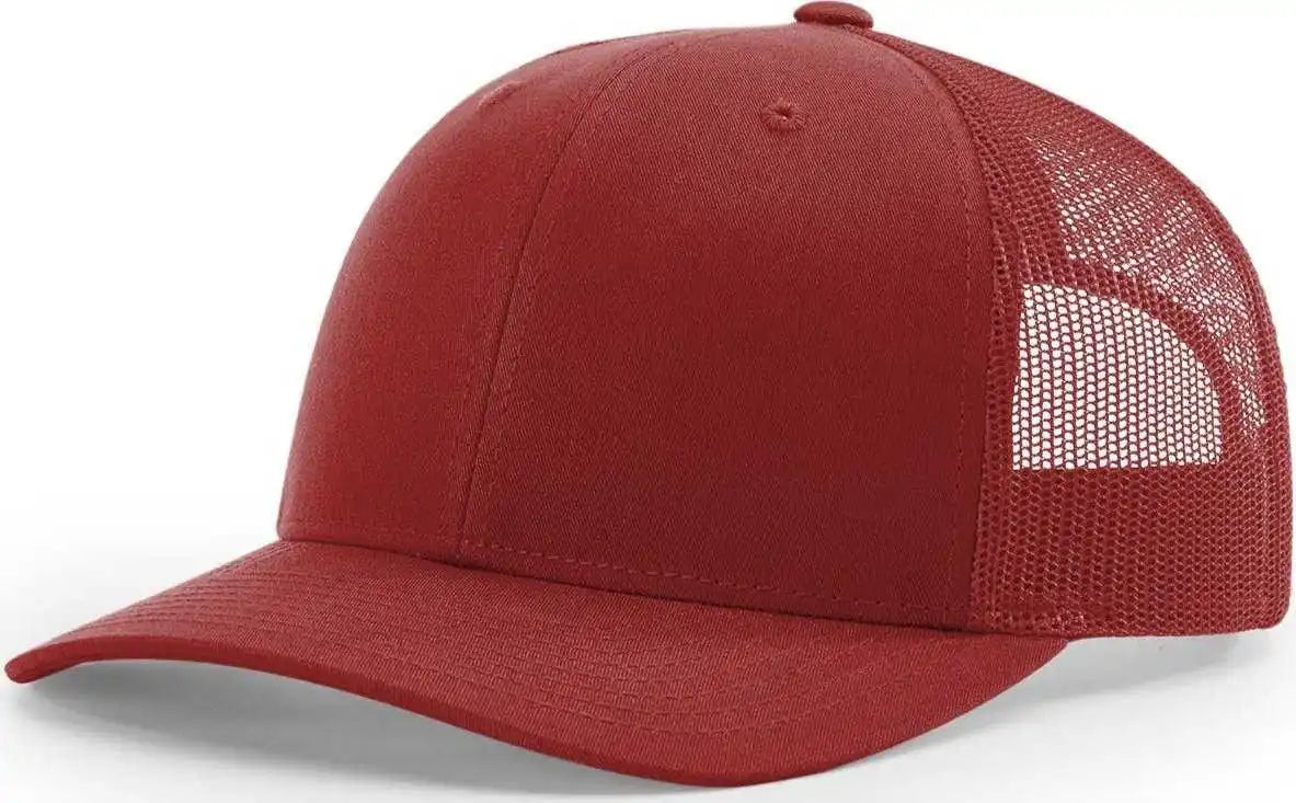 Richardson 112 Snapback Trucker Caps - Cardinal - one Size