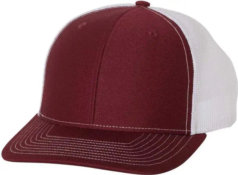 Richardson 112 Snapback Trucker Caps - Cardinal White - Osfm