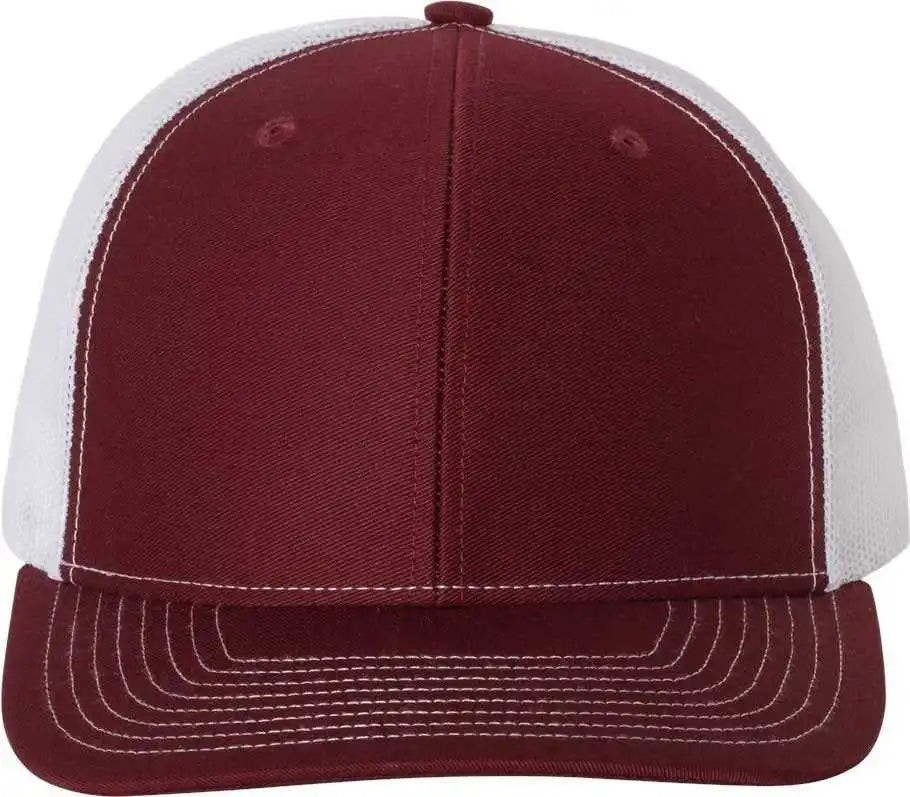 Richardson 112 Snapback Trucker Caps Cardinal White / Osfm
