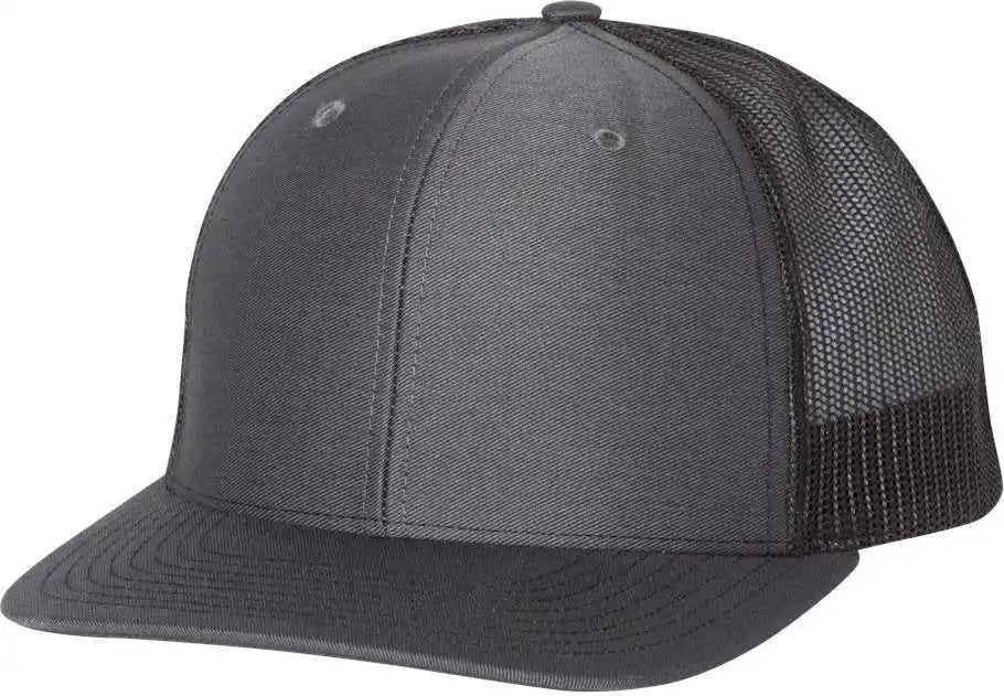 Richardson 112 Snapback Trucker Caps - Charcoal Black - Dark Gray / Osfm