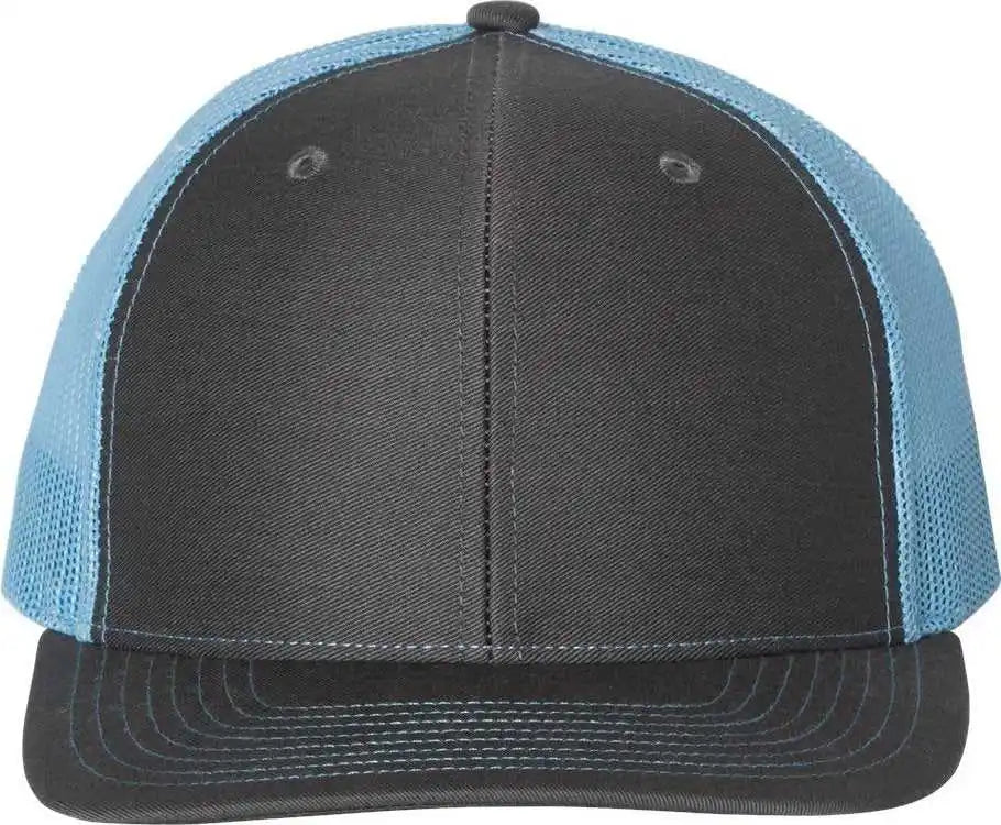 Richardson 112 Snapback Trucker Caps - Charcoal Columbia Blue - Dark Gray / Osfm