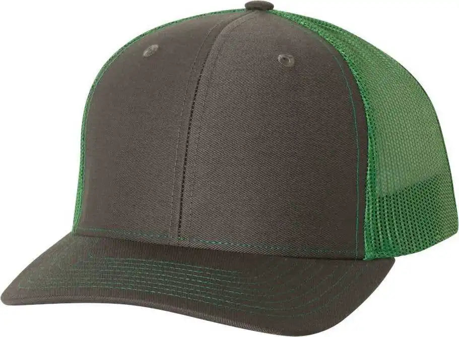 Richardson 112 Snapback Trucker Caps Charcoal Kelly Dark Gray / Osfm