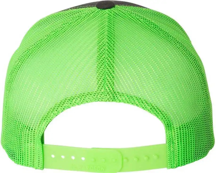 Richardson 112 Snapback Trucker Caps Charcoal Neon Green Dark Gray / Osfm