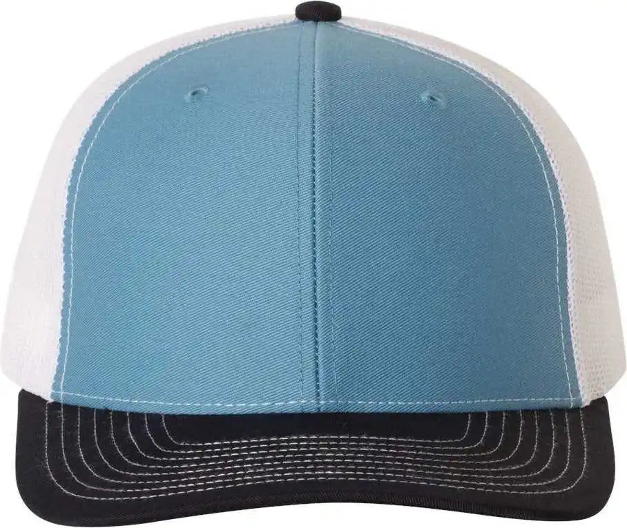 Richardson 112 Snapback Trucker Caps Columbia Blue White Navy / Osfm