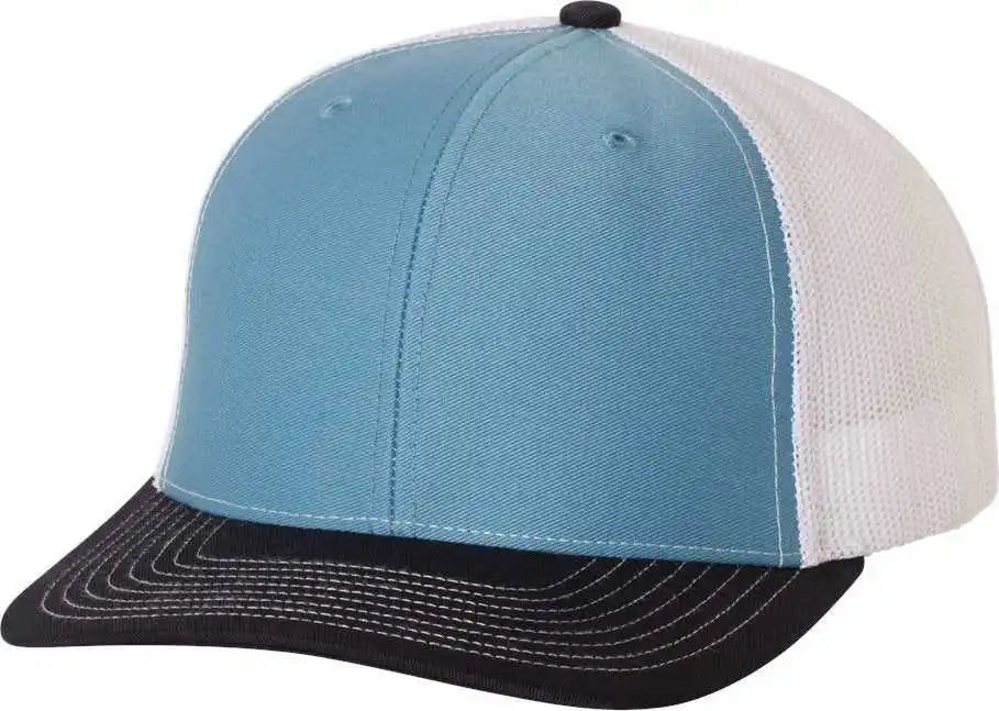 Richardson 112 Snapback Trucker Caps Columbia Blue White Navy / Osfm