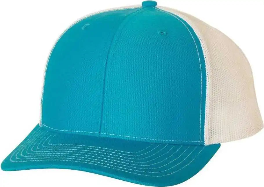 Richardson 112 Snapback Trucker Caps Cyan White Aqua / Osfm