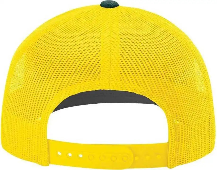 Richardson 112 Snapback Trucker Caps Dark Green Yellow Forest / Osfm