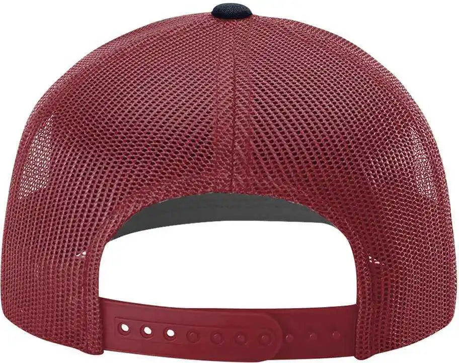 Richardson 112 Snapback Trucker Caps - Heather Gray Cardinal Navy - Osfm