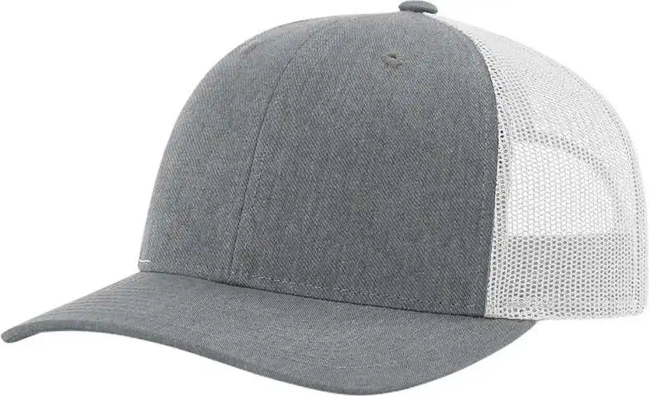 Richardson 112 Snapback Trucker Caps - Heather Gray Light - Osfm
