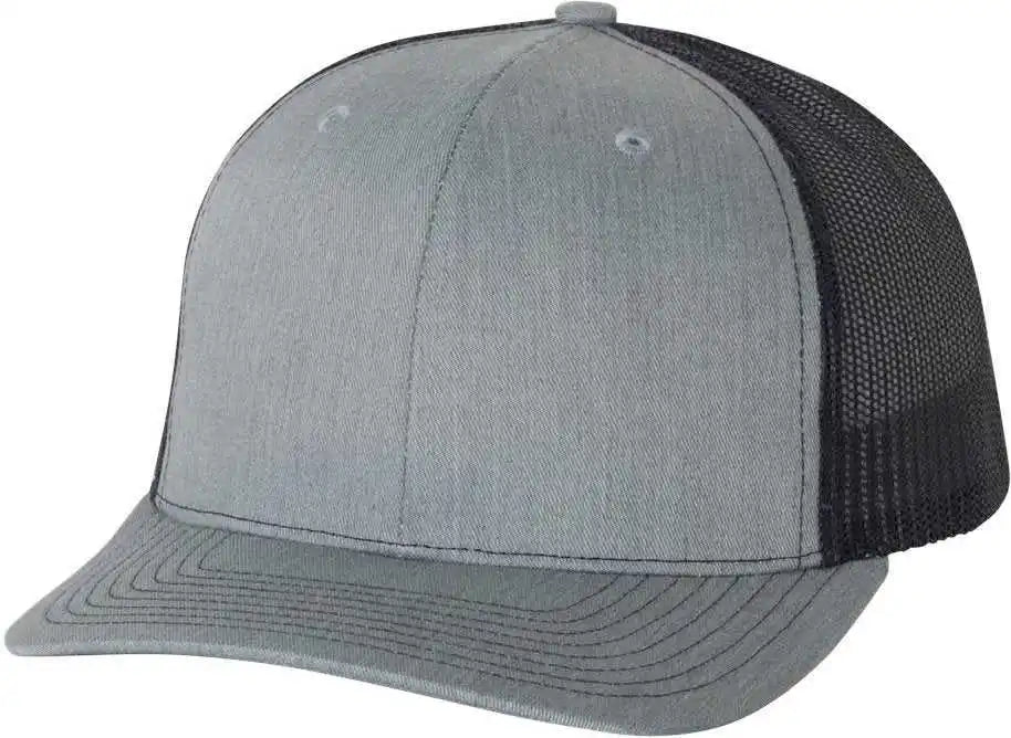 Richardson 112 Snapback Trucker Caps Heather Gray Navy / Osfm