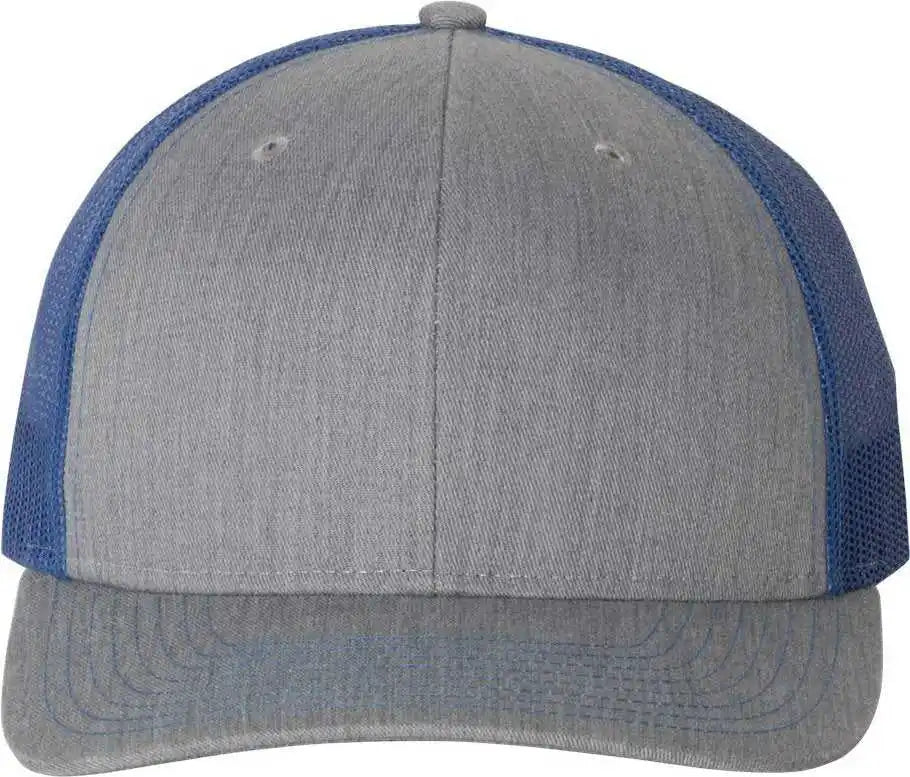 Richardson 112 Snapback Trucker Caps Heather Gray Royal / Osfm