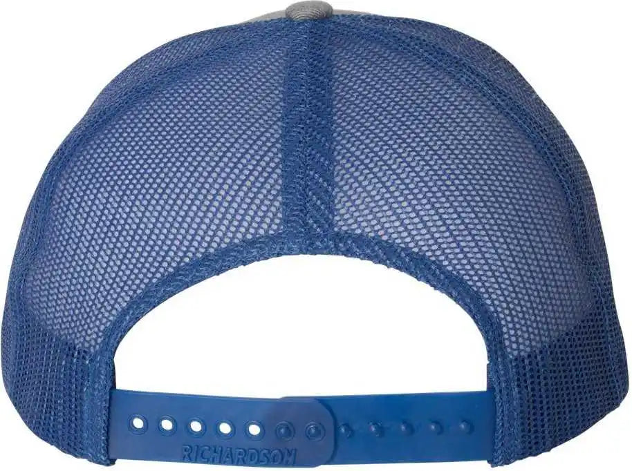 Richardson 112 Snapback Trucker Caps Heather Gray Royal / Osfm