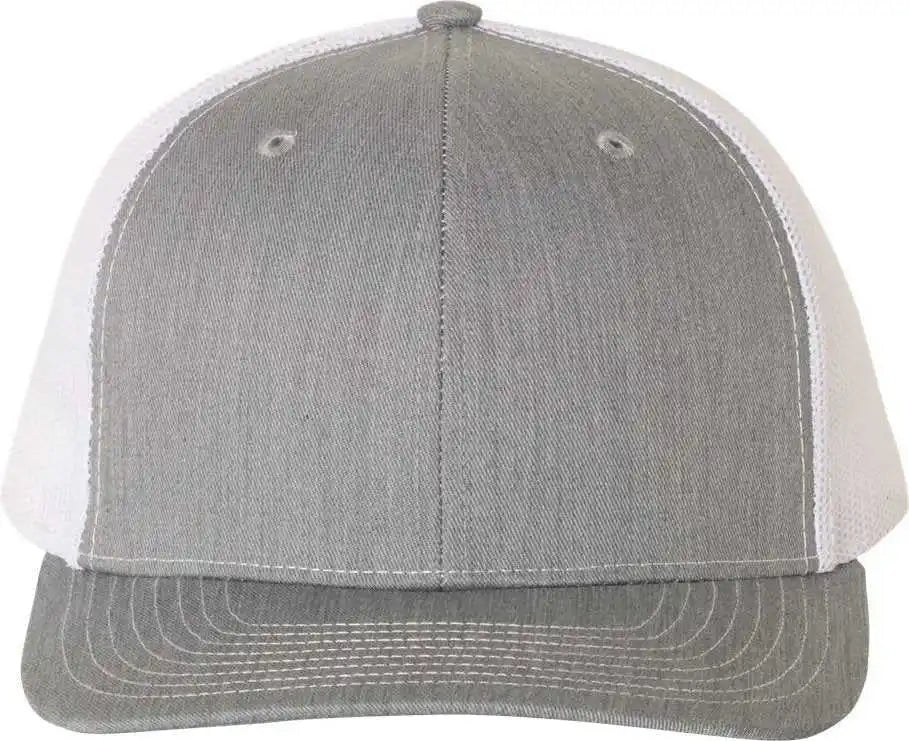 Richardson 112 Snapback Trucker Caps Heather Gray White