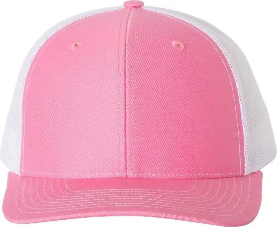 Richardson 112 Snapback Trucker Caps Hot Pink White / Osfm